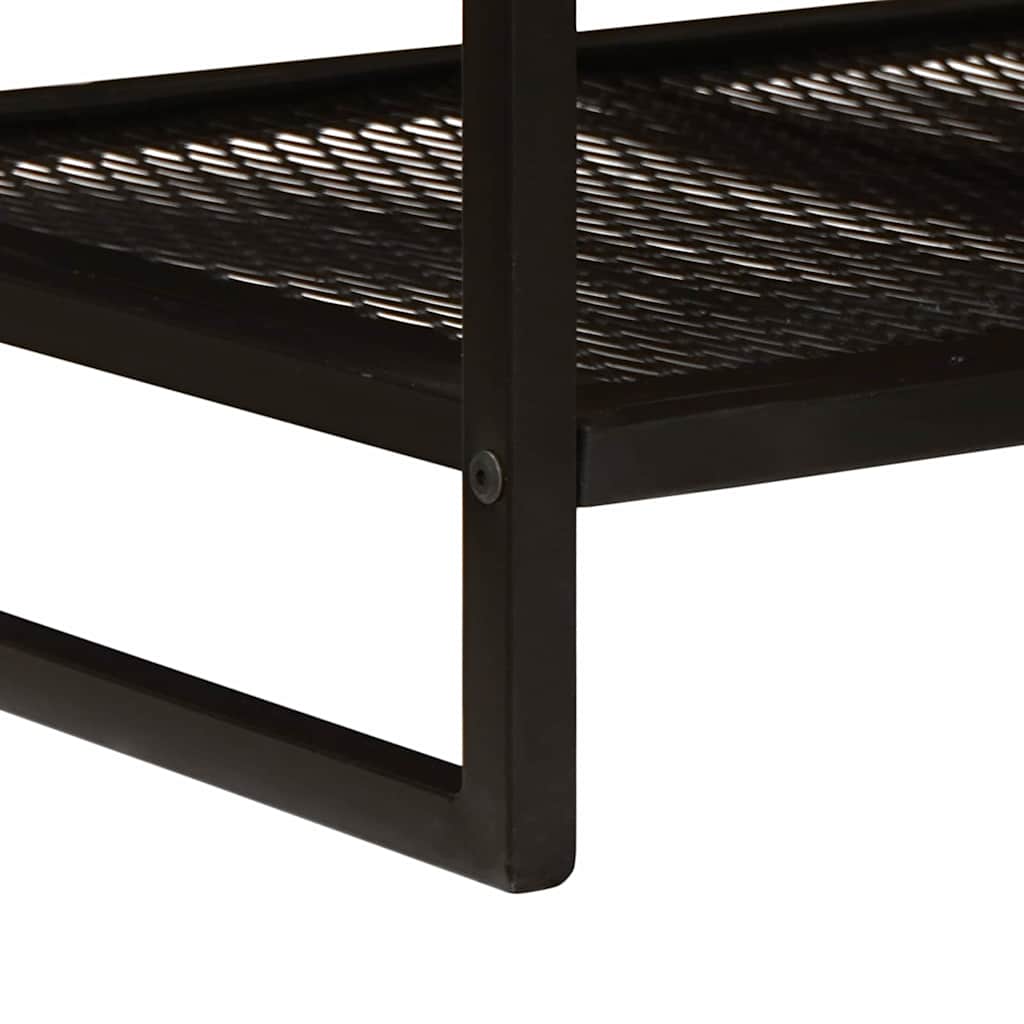 Coffee Table Brown and Black 110 x 55 x 35 cm Solid Mango Wood