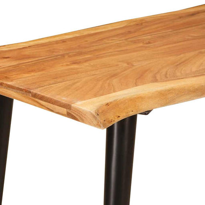 Dining Tables Brown and Black 110 x 55 x 78 cm Solid Mango Wood
