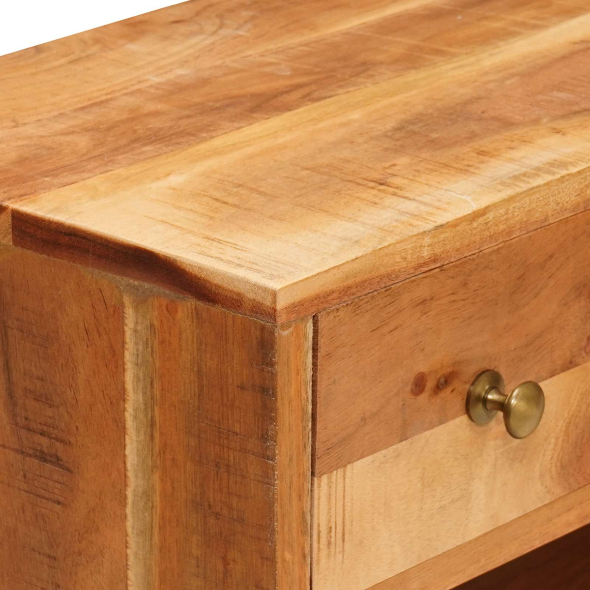 TV Cabinet Natural 110 x 30 x 44 cm Solid Acacia Wood