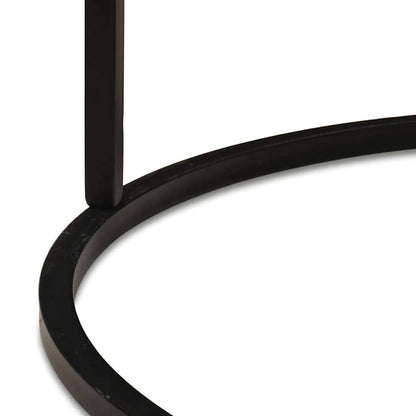 Nesting Coffee Tables 3 pcs Black Solid Mango Wood and Steel
