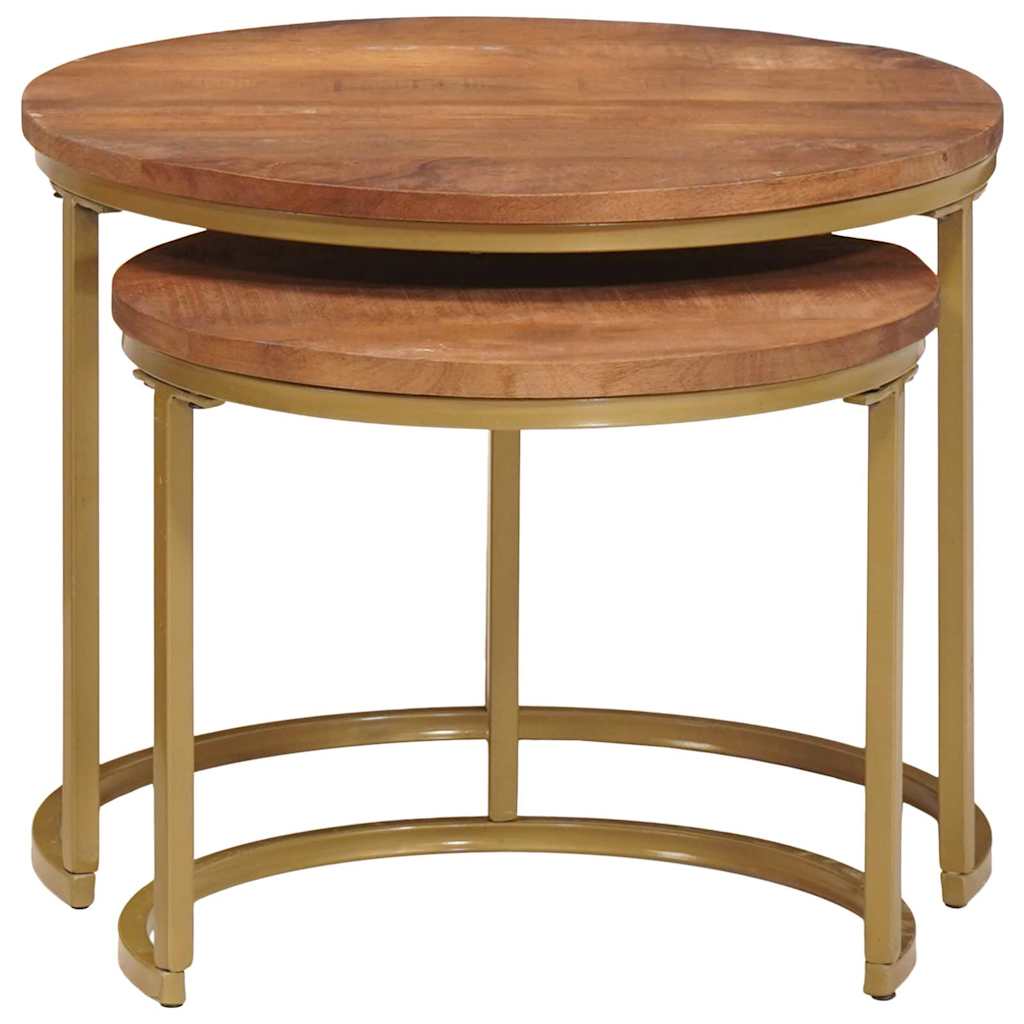 Nesting Coffee Tables 2 pcs Honey Brown 50 x 50 x 40 cm