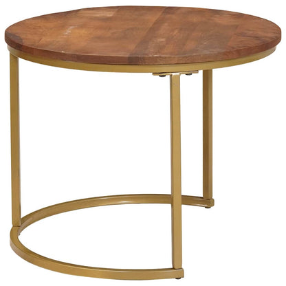 Nesting Coffee Tables 2 pcs Solid Mango Wood and Steel