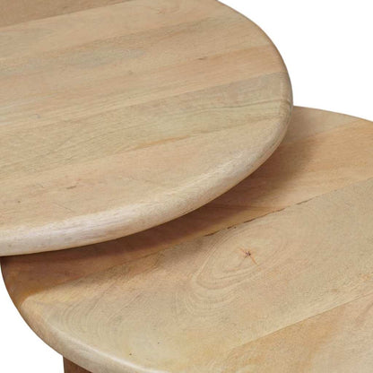 Nesting Coffee Tables 2 pcs Black Solid Mango Wood