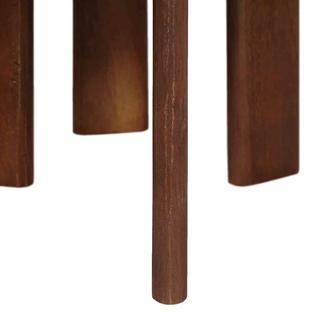 Nesting Coffee Tables 3 pcs Dark Brown Solid Mango Wood