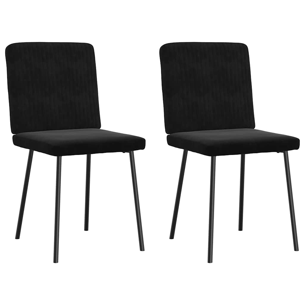 Dining Chairs 2 pcs Black Velvet