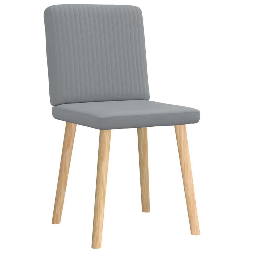 Dining Chairs 2 pcs Light Gray Fabric