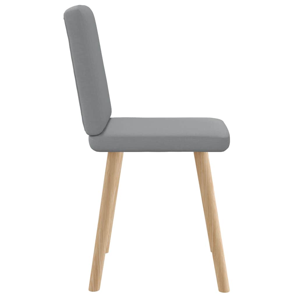 Dining Chairs 2 pcs Light Gray Fabric
