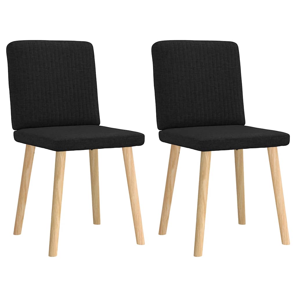Dining Chairs 2 pcs Black Fabric