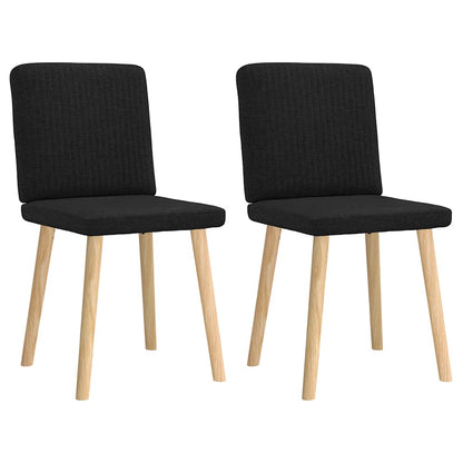 Dining Chairs 2 pcs Black Fabric