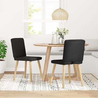 Dining Chairs 2 pcs Black Fabric