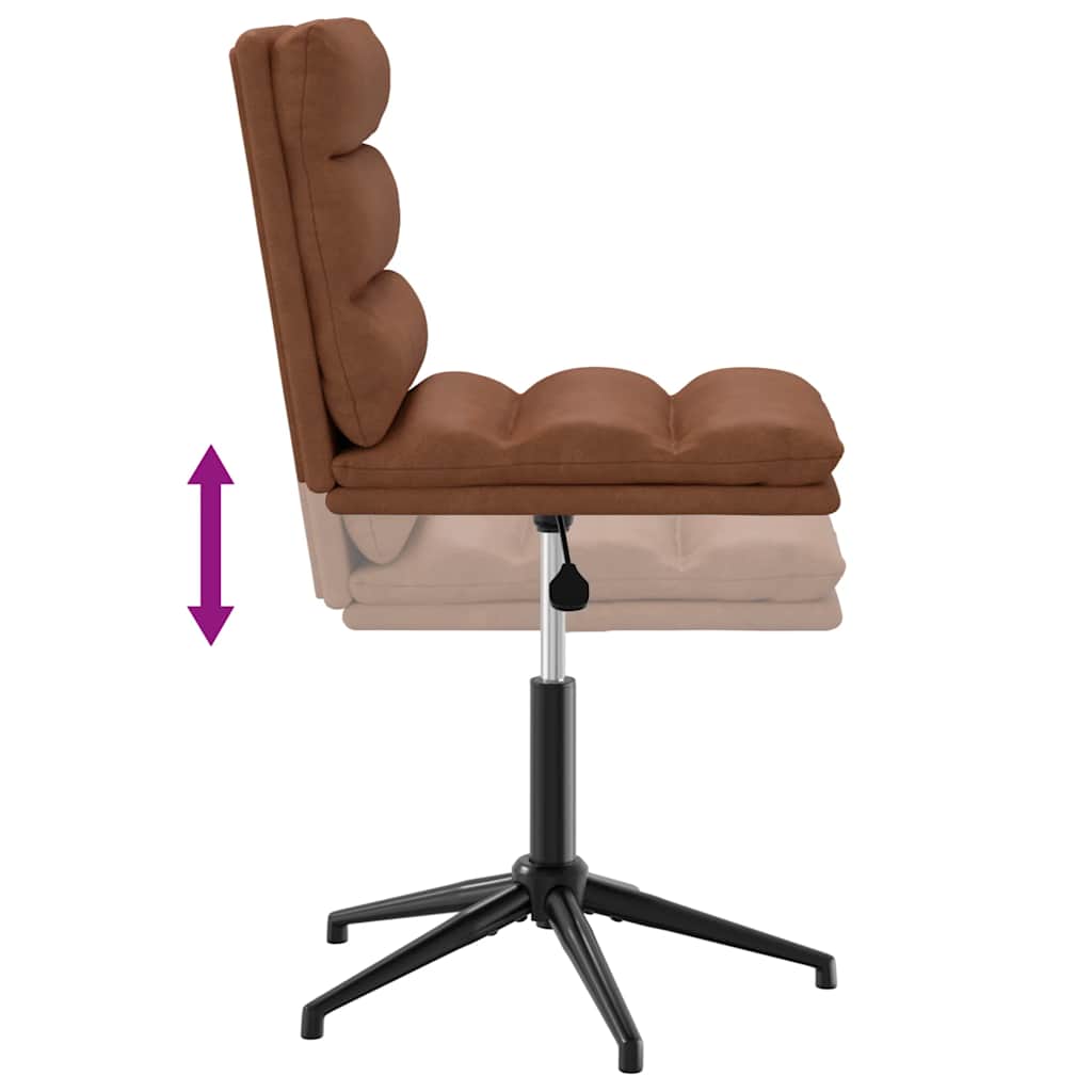 Dining Chair Brown Faux Leather