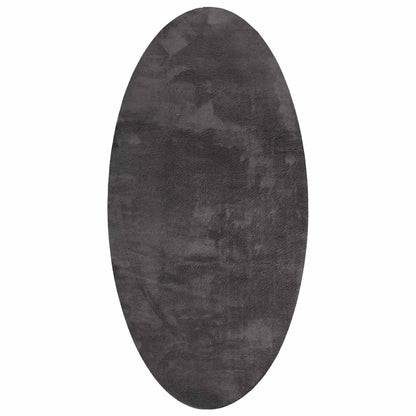 Carpet HUARTE Anthracite 80 x 150 cm 100% Polyester