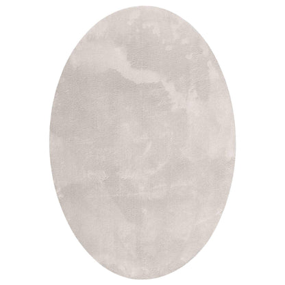 Area Rugs Oval HUARTE Sand 120 x 170 cm 100% Polyester
