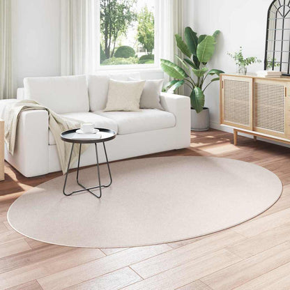 Area Rugs Oval HUARTE Sand 160 x 230 cm 100% Polyester