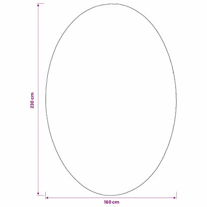 Area Rugs Oval HUARTE Sand 160 x 230 cm 100% Polyester