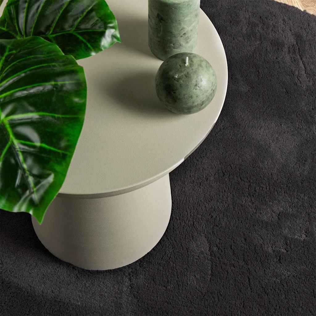 Carpet HUARTE Black 100 x 200 cm 100% Polyester