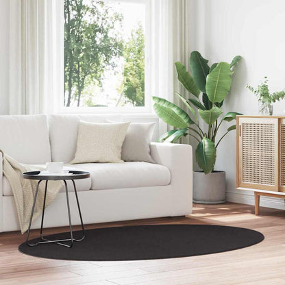Carpet HUARTE Black 100 x 200 cm 100% Polyester