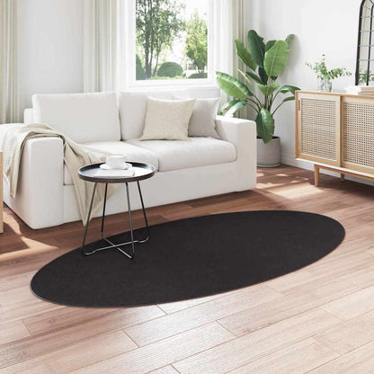 Carpet HUARTE Black 100 x 200 cm 100% Polyester