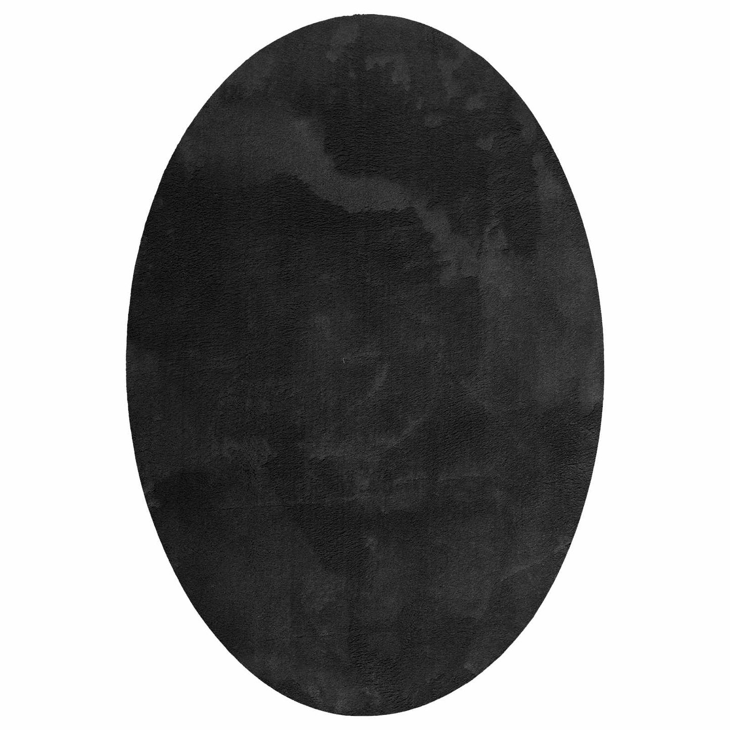 Area Rugs Oval HUARTE Black 120 x 170 cm 100% Polyester