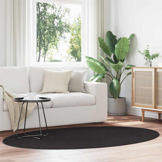 Carpet HUARTE Black 140 x 200 cm 100% Polyester