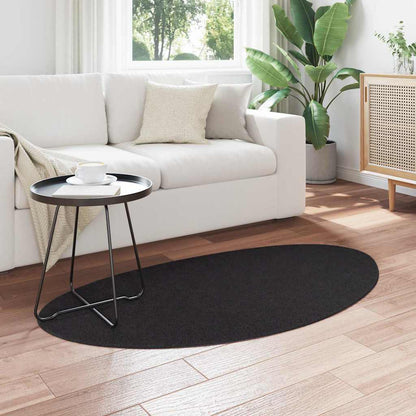 Carpet HUARTE Black 80 x 150 cm Polyester