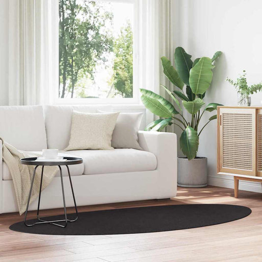 Carpet HUARTE Black 100 x 200 cm Polyester