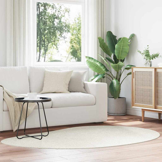 Carpet HUARTE Cream 140 x 200 cm Polyester