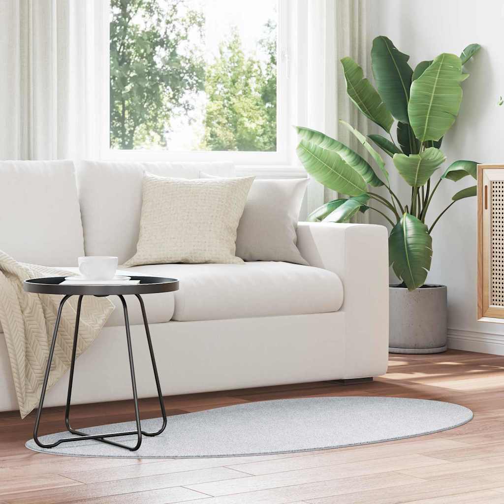 Carpet HUARTE Grey 80 x 150 cm Polyester