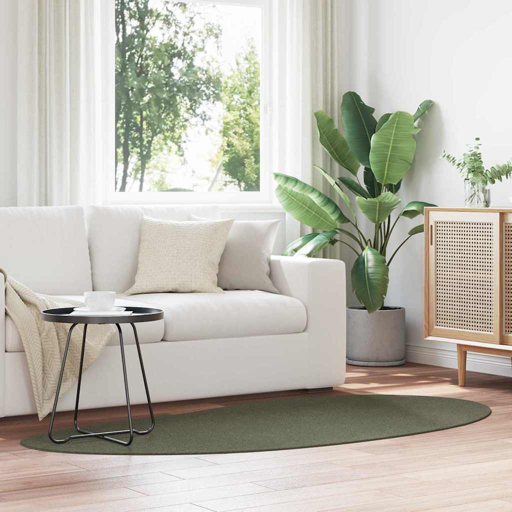 Carpet HUARTE Forest green 100 x 200 cm Polyester
