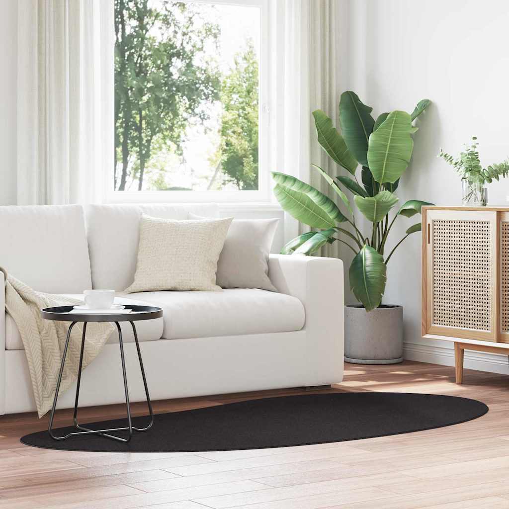 Area Rugs HUARTE Black 100 x 200 cm Polyester
