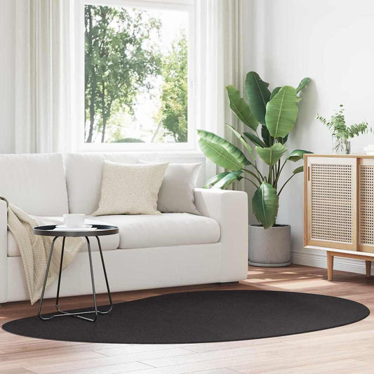 Carpet HUARTE Black 140 x 200 cm Polyester