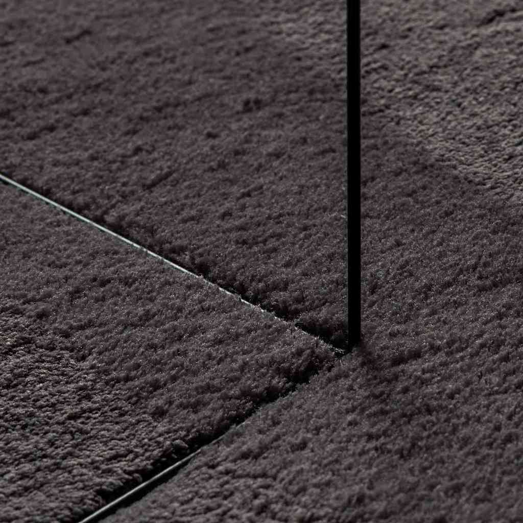 Carpet HUARTE Anthracite 100 x 200 cm Polyester