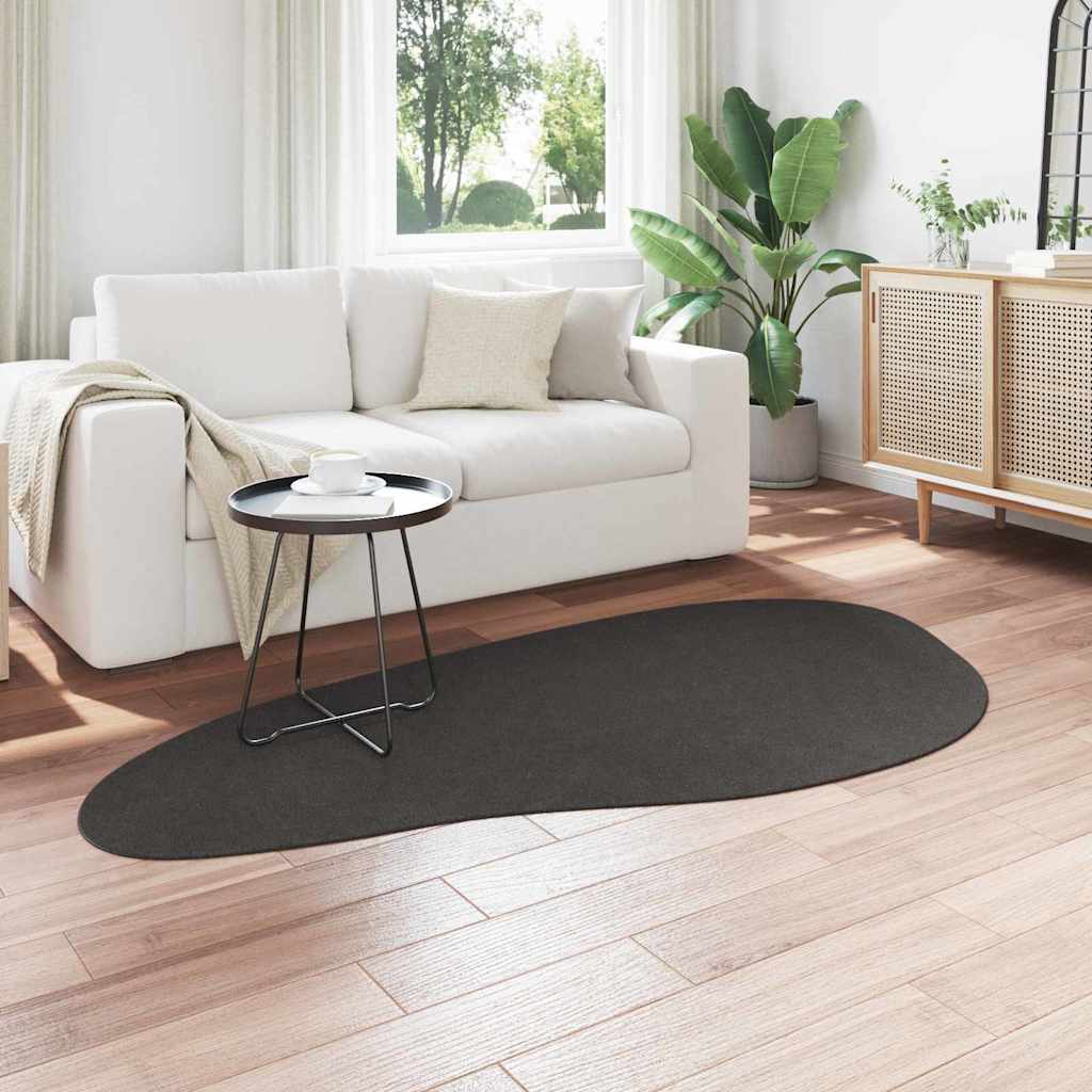 Carpet HUARTE Anthracite 100 x 200 cm Polyester