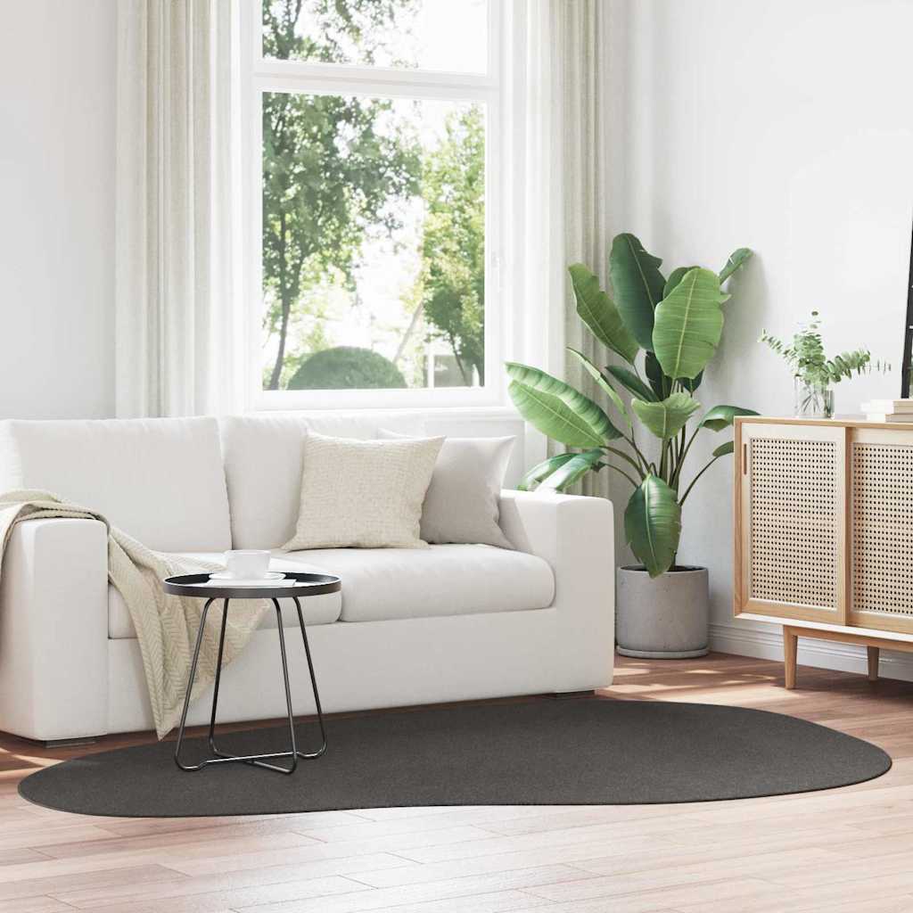 Carpet HUARTE Anthracite 160 x 230 cm Polyester