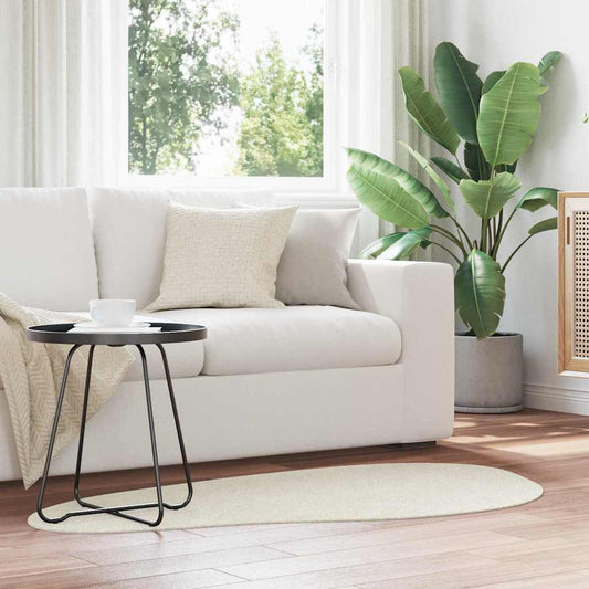 Carpet HUARTE Cream 80 x 150 cm Polyester