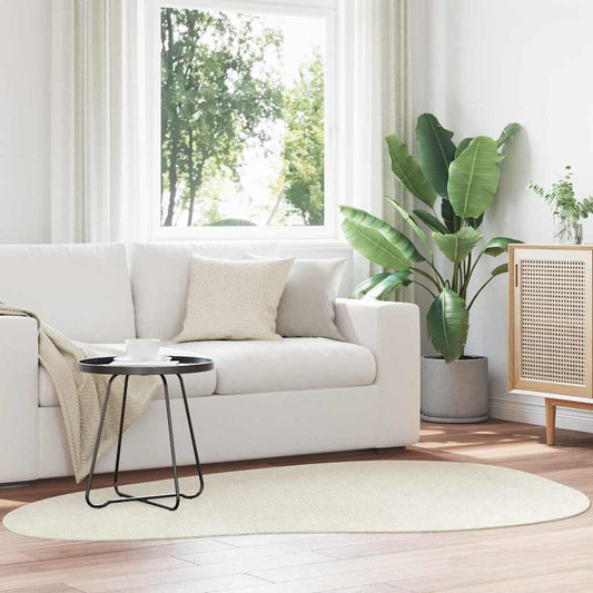 Carpet HUARTE Cream 140 x 200 cm Polyester