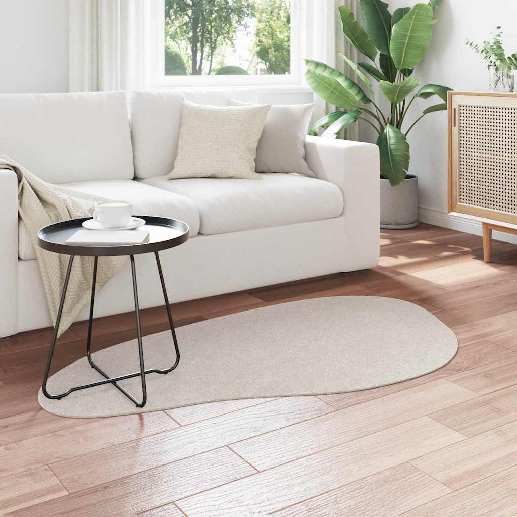 Area Rugs HUARTE Sand 80 x 150 cm Polyester