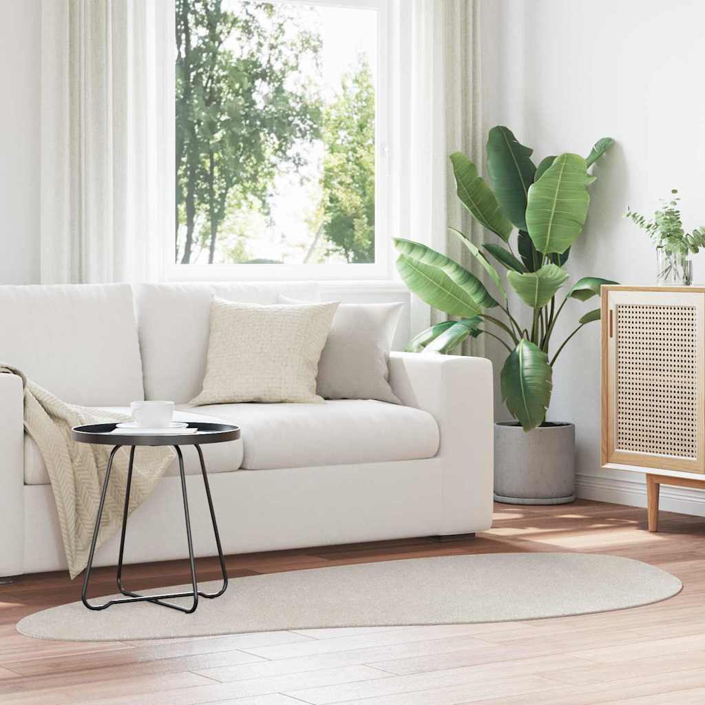 Area Rugs HUARTE Sand 100 x 200 cm Polyester