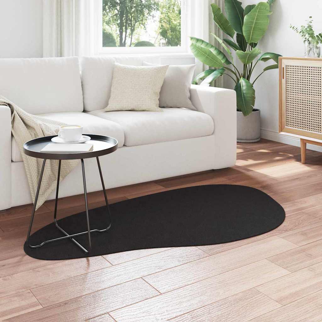 Carpet HUARTE Black 80 x 150 cm Polyester