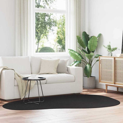 Area Rugs HUARTE Black 160 x 230 cm Polyester