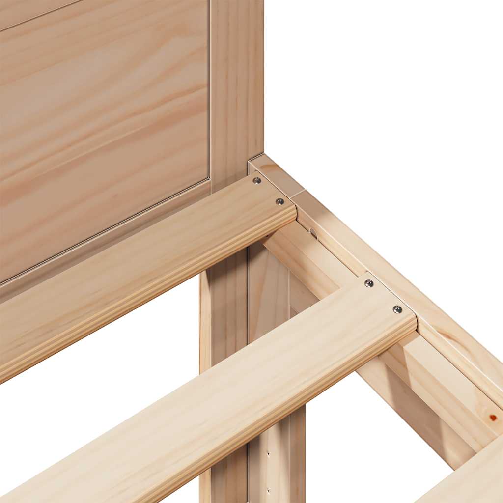 Bed Frame without Mattress 90x200 cm Solid Wood Pine