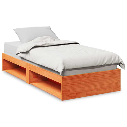Day Bed without Mattress Wax Brown 100x200 cm Solid Wood Pine