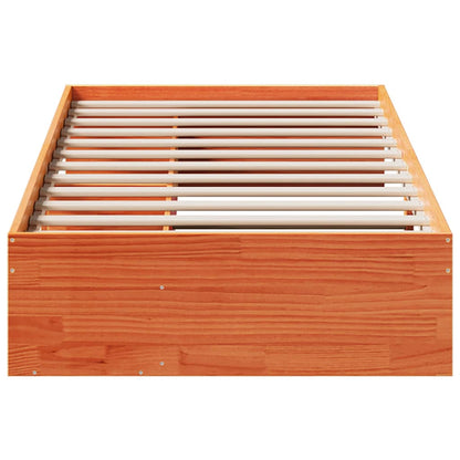 Day Bed without Mattress Wax Brown 100x200 cm Solid Wood Pine