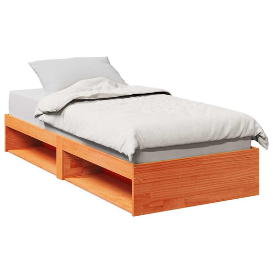 Day Bed without Mattress Wax Brown 80x200 cm Solid Wood Pine