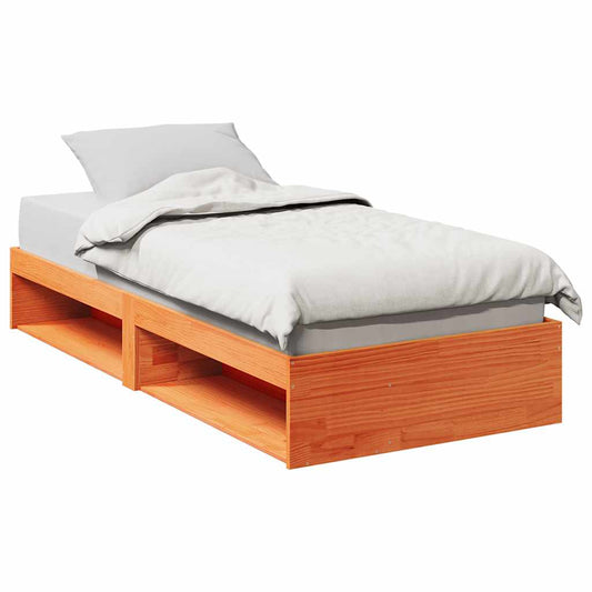 Day Bed without Mattress Wax Brown 90x190 cm Solid Wood Pine