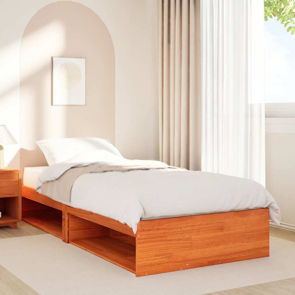 Day Bed without Mattress Wax Brown 75x190 cm Solid Wood Pine