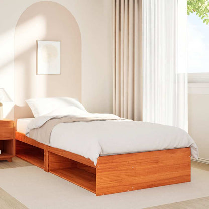 Day Bed without Mattress Wax Brown 75x190 cm Solid Wood Pine