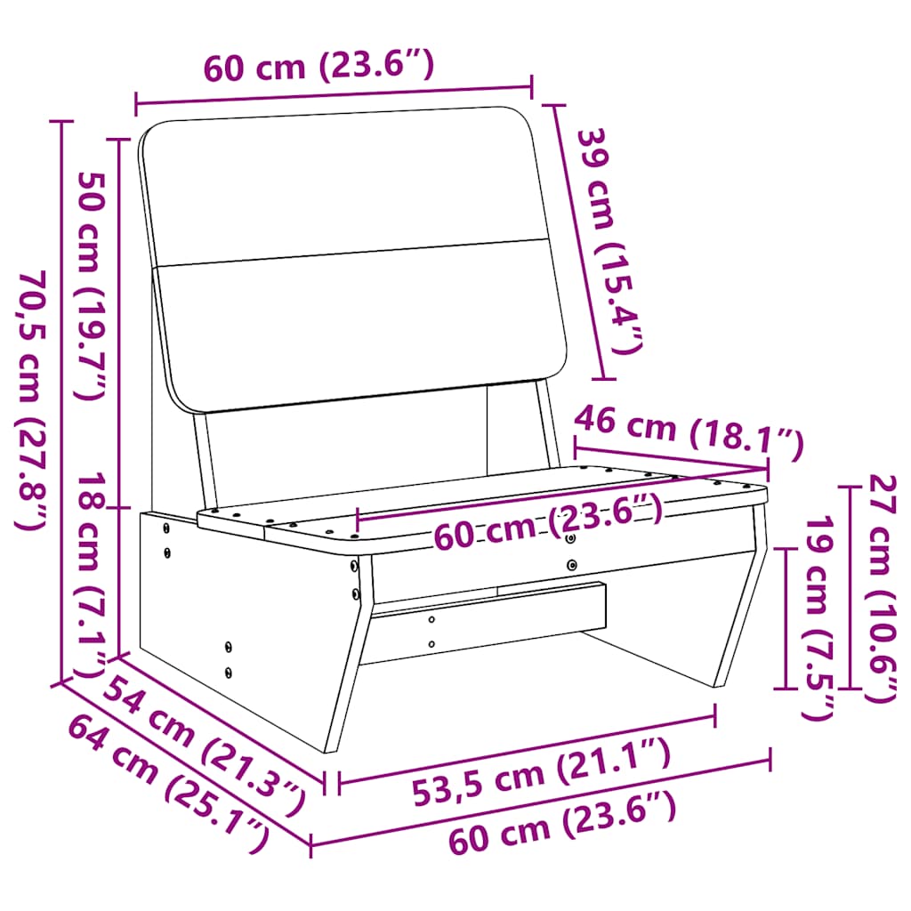 Garden Chair | White | Solid Pine Wood | Standard | Durable