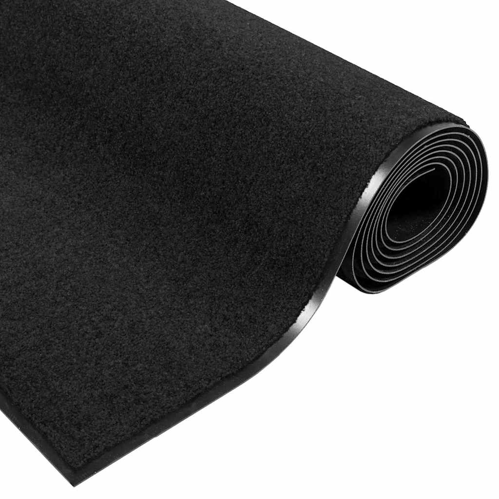 Doormat Black 120 x 250 cm 100% Polyamide
