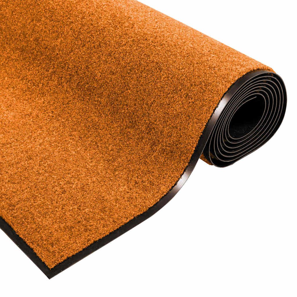 Doormat Orange and Black 120 x 300 cm 100% Polyamide